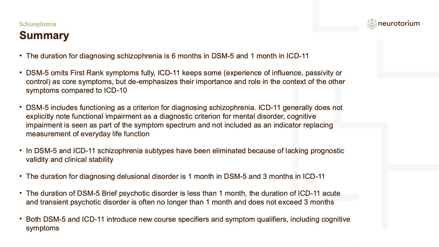 Schizophrenia – Definitions and Diagnosis – slide 53